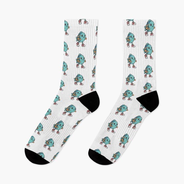 Item preview, Cute Fish Walking in Sneakers designed and sold by Brasuca's Art.