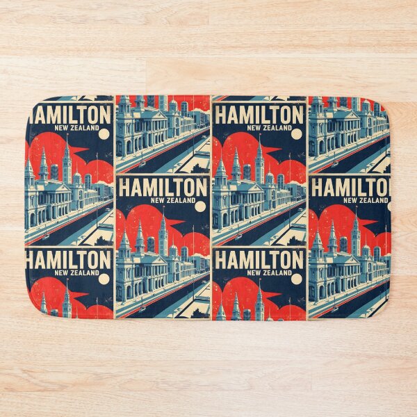 Item preview, Hamilton New Zealand Retro Vintage Travel Design designed and sold by TravelersGems.