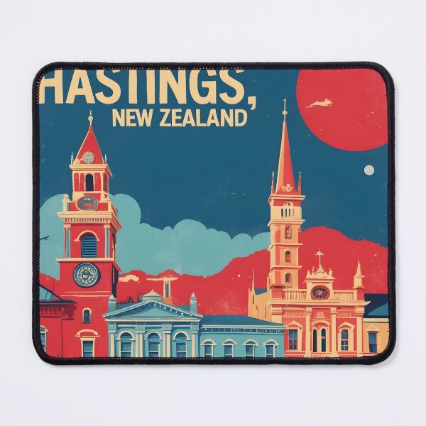 Item preview, Hastings New Zealand Retro Vintage Travel Design designed and sold by TravelersGems.