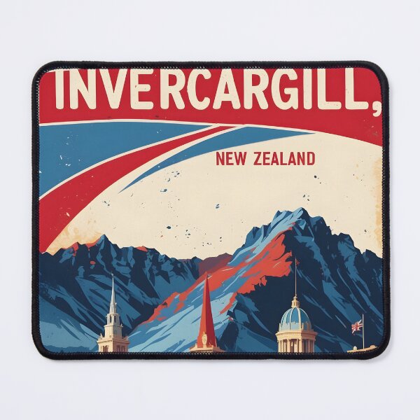 Item preview, Invercargill New Zealand Retro Vintage Travel Design designed and sold by TravelersGems.