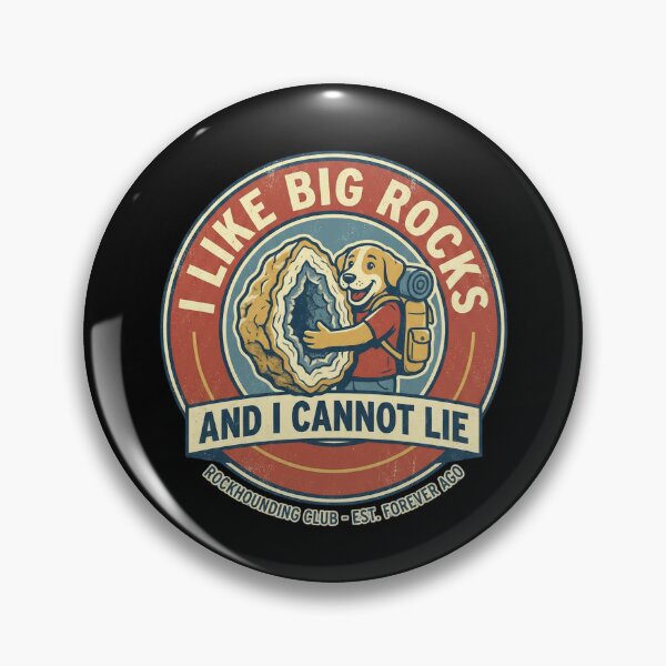 Item preview, Funny Dog Rockhound Retro Emblem designed and sold by SignumShop.