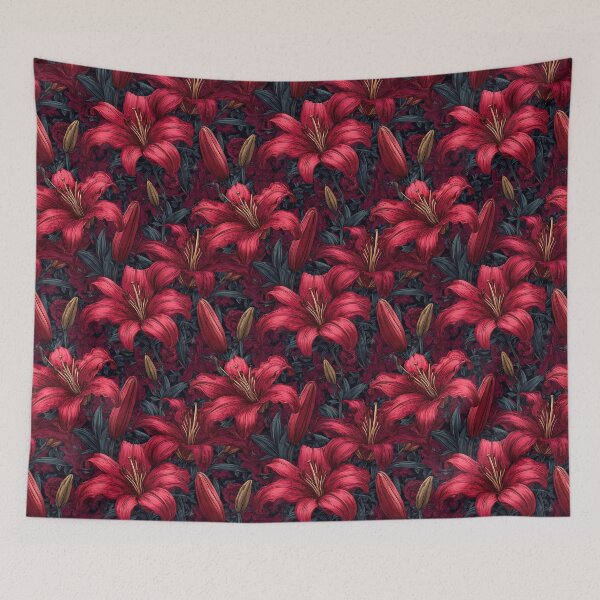Item preview, Ornamental Lilies - Flower Floral Pattern  - Housewarming Gift Ideas designed and sold by RoyalStarsPatts.