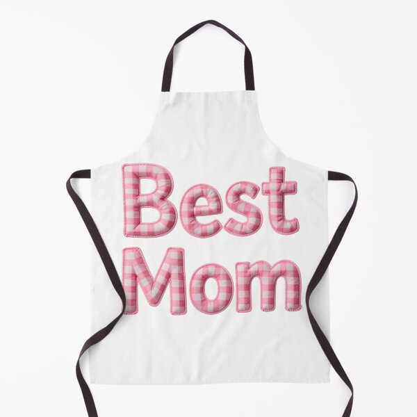 Item preview, BEST MOM - IN PINK GINGHAM FAUX LETTERING designed and sold by AlexOBrienArt.