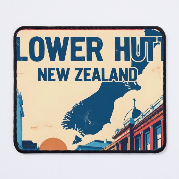 Item preview, Lower Hutt New Zealand Retro Vintage Travel Design designed and sold by TravelersGems.