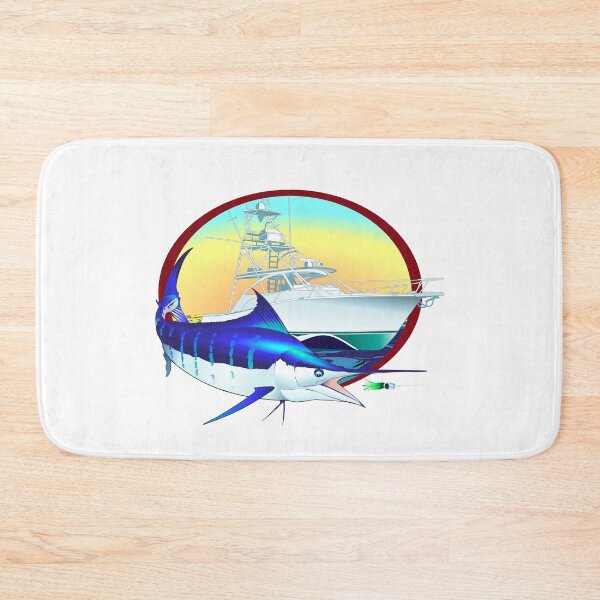 Item preview, Marlin Sportfishing Illustration – Offshore Fishing Boat Sunset Art designed and sold by Color4Nature.