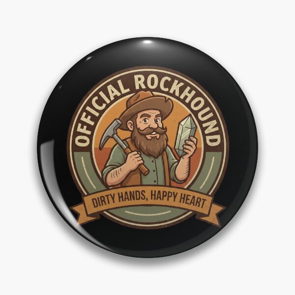 Item preview, Official Rockhound Vintage Badge designed and sold by SignumShop.