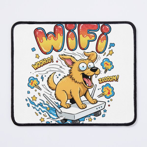 Item preview, WiFi Dog Cartoon Sticker – Funny Internet Brainrot Meme designed and sold by Imaginarium of Chaos falcon88 .