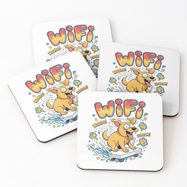 Item preview, WiFi Dog Cartoon Sticker – Funny Internet Brainrot Meme designed and sold by Imaginarium of Chaos falcon88 .