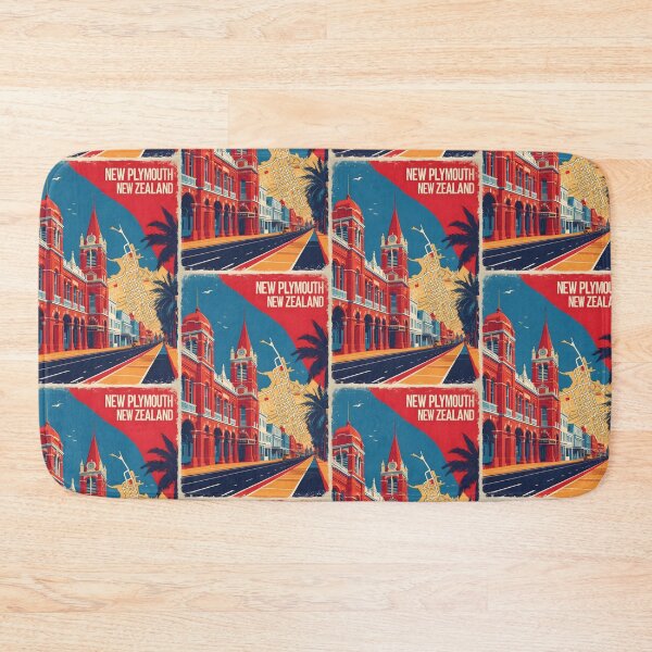 Item preview, New Plymouth New Zealand Retro Vintage Travel Design designed and sold by TravelersGems.
