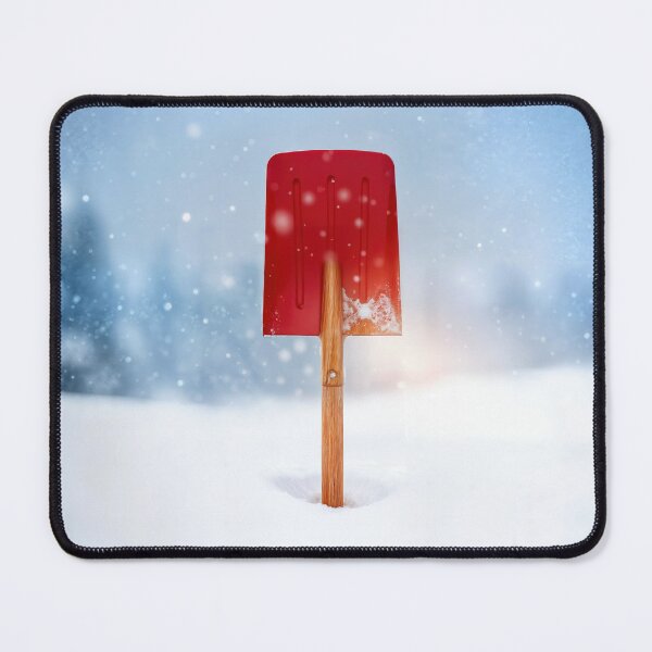 Item preview, Red Snow Shovel Upright In Deep Snow designed and sold by Maria Dryfhout.