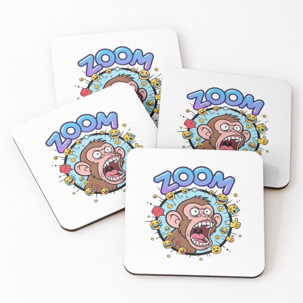 Item preview, Zoom Monkey Cartoon Sticker – Absurd Video Call Meme designed and sold by Imaginarium of Chaos falcon88 .