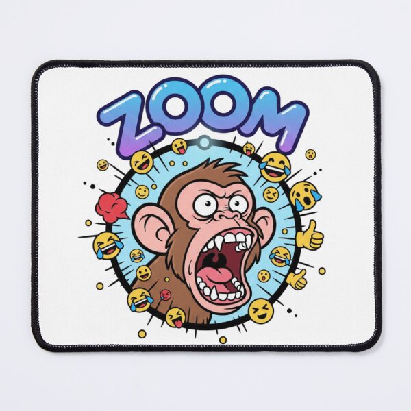 Item preview, Zoom Monkey Cartoon Sticker – Absurd Video Call Meme designed and sold by Imaginarium of Chaos falcon88 .