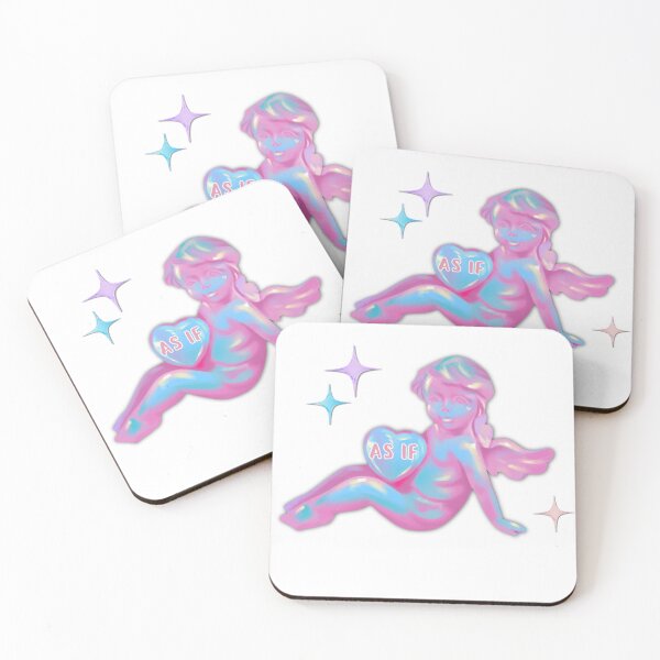 Item preview, As If Vintage Angel Art | Pearl Pink Blue Aesthetic Illustration designed and sold by CindyRandomVibes.