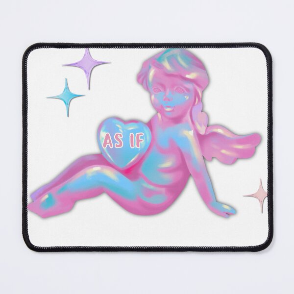 Item preview, As If Vintage Angel Art | Pearl Pink Blue Aesthetic Illustration designed and sold by CindyRandomVibes.