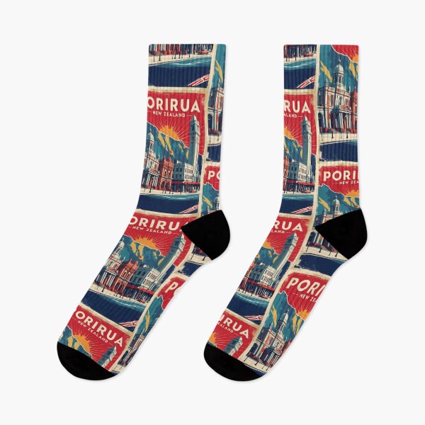 Item preview, Porirua New Zealand Retro Vintage Travel Design designed and sold by TravelersGems.