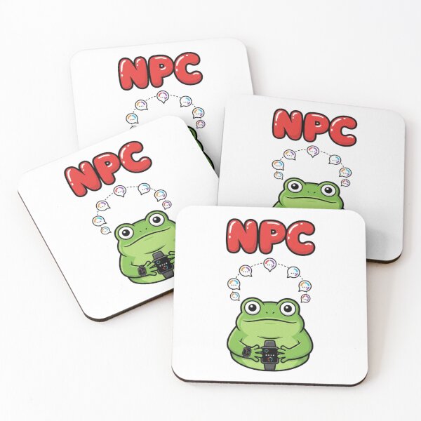 Item preview, NPC Frog Cartoon Sticker – Brainrot Internet Meme Design designed and sold by Imaginarium of Chaos falcon88 .