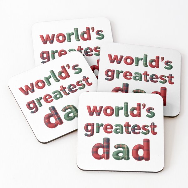 Item preview, WORLD'S GREATEST DAD - IN TARTAN FAUX LETTERING designed and sold by AlexOBrienArt.
