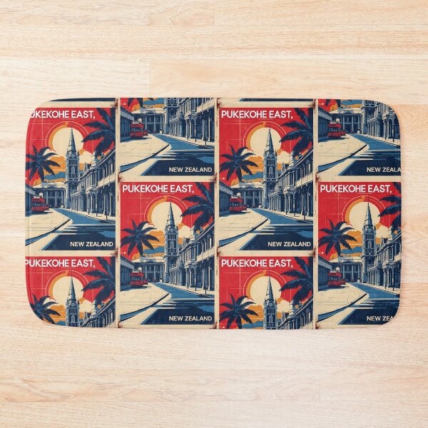 Item preview, Pukekohe East New Zealand Retro Vintage Travel Design designed and sold by TravelersGems.
