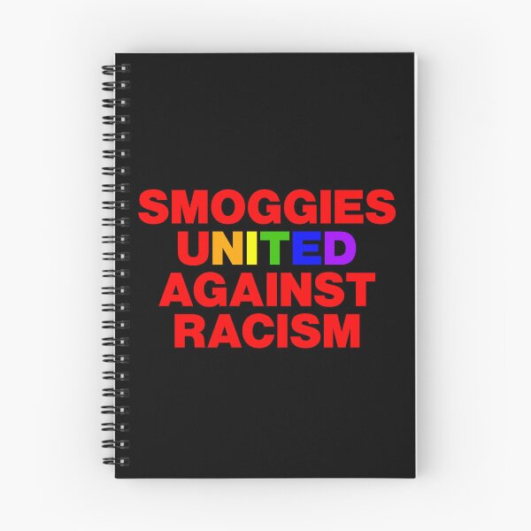 Item preview, Smoggies United Against Racism Rainbow Black Background designed and sold by Logo-A-GoGo.