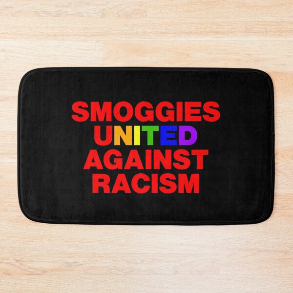 Item preview, Smoggies United Against Racism Rainbow Black Background designed and sold by Logo-A-GoGo.