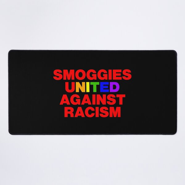 Item preview, Smoggies United Against Racism Rainbow Black Background designed and sold by Logo-A-GoGo.