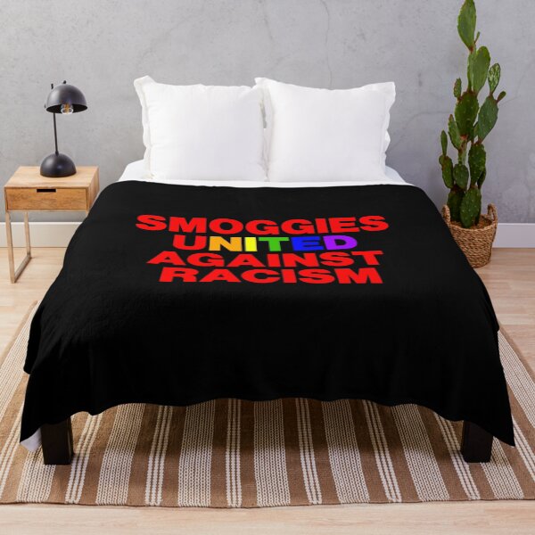 Item preview, Smoggies United Against Racism Rainbow Black Background designed and sold by Logo-A-GoGo.