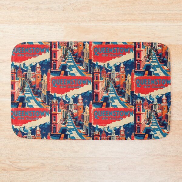 Item preview, Queenstown New Zealand Retro Vintage Travel Design designed and sold by TravelersGems.