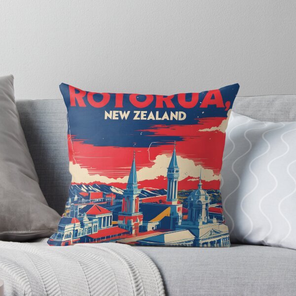 Item preview, Rotorua East New Zealand Retro Vintage Travel Design designed and sold by TravelersGems.