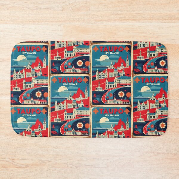 Item preview, Taupo New Zealand Retro Vintage Travel Design designed and sold by TravelersGems.