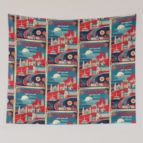 Item preview, Taupo New Zealand Retro Vintage Travel Design designed and sold by TravelersGems.
