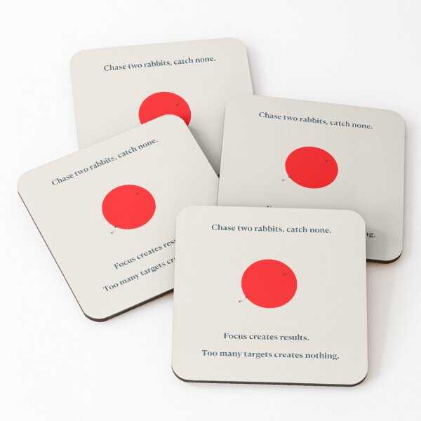 Item preview, Chase Two Rabbits Catch None – Focus Minimal Art designed and sold by CreationbyNiki.