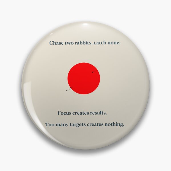 Item preview, Chase Two Rabbits Catch None – Focus Minimal Art designed and sold by CreationbyNiki.