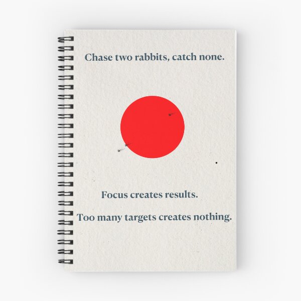 Item preview, Chase Two Rabbits Catch None – Focus Minimal Art designed and sold by CreationbyNiki.