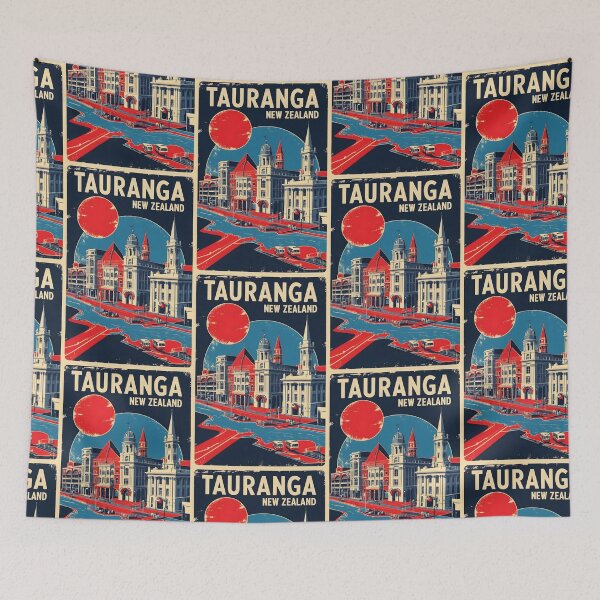 Item preview, Tauranga New Zealand Retro Vintage Travel Design designed and sold by TravelersGems.