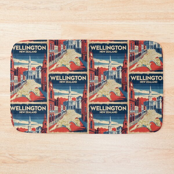 Item preview, Wellington New Zealand Retro Vintage Travel Design designed and sold by TravelersGems.