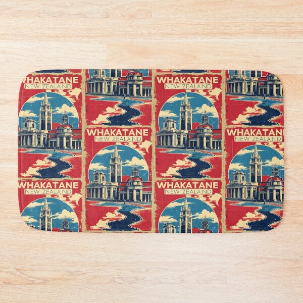 Item preview, Whakatane New Zealand Retro Vintage Travel Design designed and sold by TravelersGems.