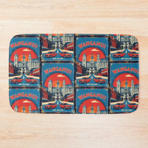 Item preview, Wanganui New Zealand Retro Vintage Travel Design designed and sold by TravelersGems.