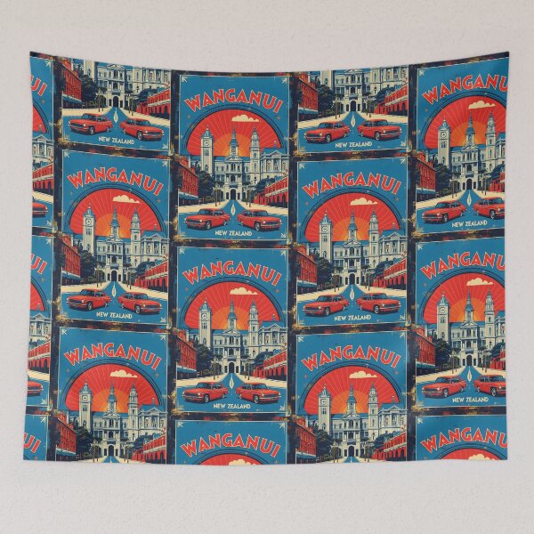 Item preview, Wanganui New Zealand Retro Vintage Travel Design designed and sold by TravelersGems.