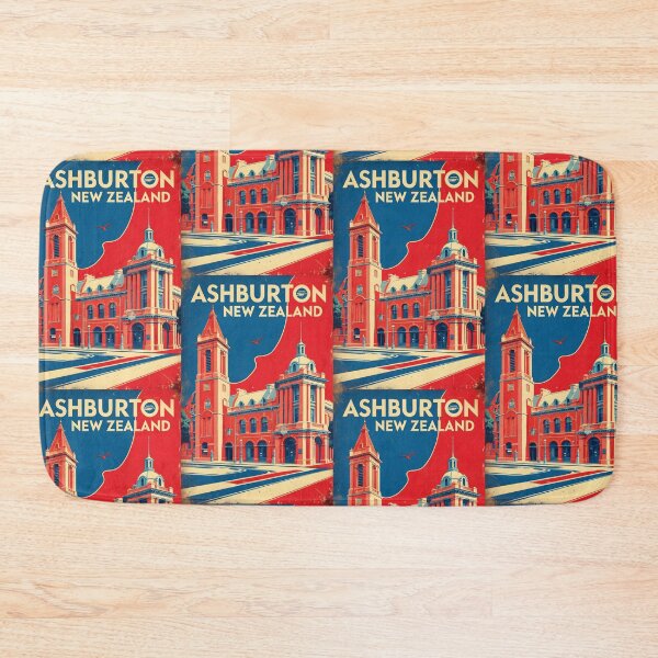 Item preview, Ashburton New Zealand Retro Vintage Travel Design designed and sold by TravelersGems.