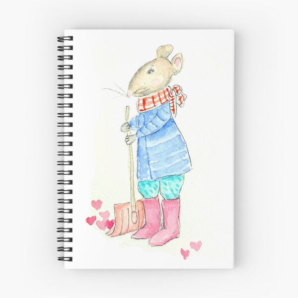 Item preview, Mouse Valentine Watercolor Cute and Cozy Winter designed and sold by ajoann.
