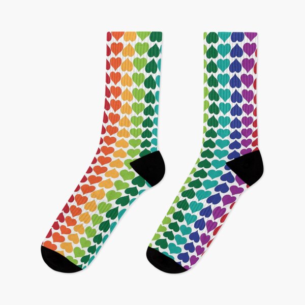 Item preview, Rainbow Hearts on White designed and sold by Digitalmyth's Designs.