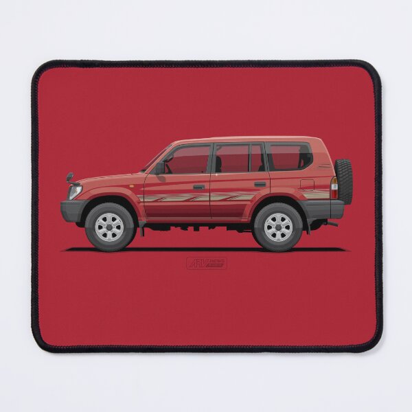Item preview, Prado 95 LWB Red Mica – 90 Series Base Spec Steel Wheel Utility 4x4 Illustration designed and sold by ARVwerks.