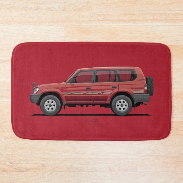Item preview, Prado 95 LWB Red Mica – 90 Series Base Spec Steel Wheel Utility 4x4 Illustration designed and sold by ARVwerks.