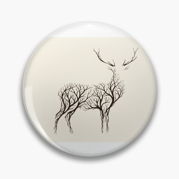 Item preview, Actaeon’s Grace (Minimalist) - Figurative Biophilic Vector Art designed and sold by Danford Biophilic.