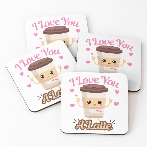 Item preview, I Love You A Latteb | Cute Coffee Valentine Pun designed and sold by StyleAttire.