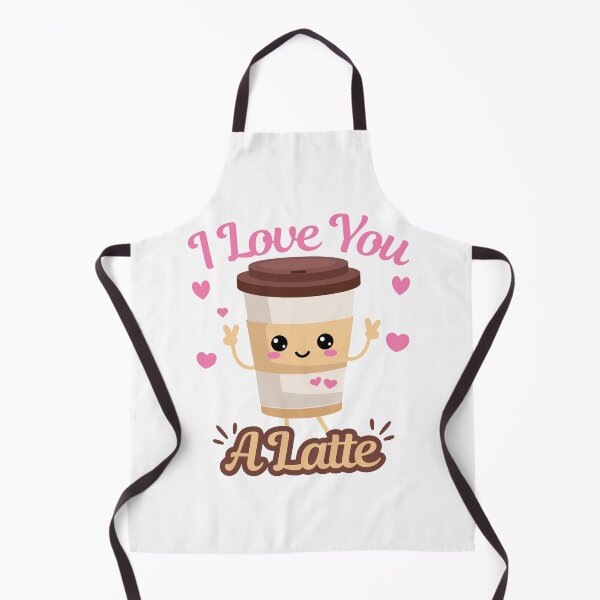 Aperçu de l'œuvre Je t'aime comme un latteb | Jeu de mots mignon sur le café pour la Saint-Valentin créée et vendue par StyleAttire.