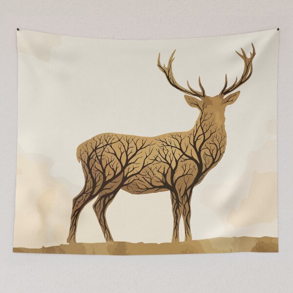 Item preview, Actaeon’s Grace - Figurative Biophilic Vector Art designed and sold by Danford Biophilic.