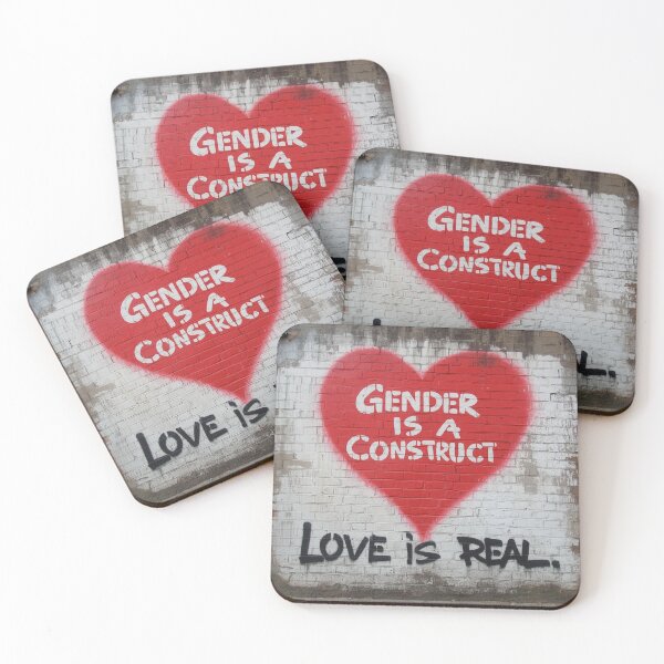 Item preview, Gender is a Construct Love is Real: Street Art Pride designed and sold by rainbowgremlin.
