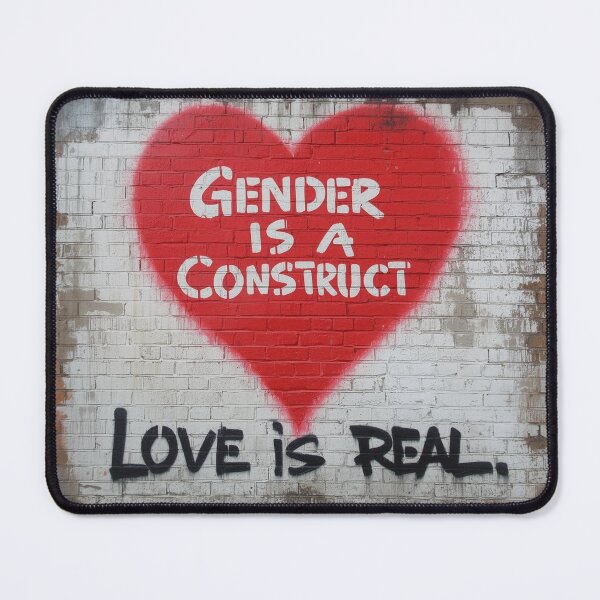 Item preview, Gender is a Construct Love is Real: Street Art Pride designed and sold by rainbowgremlin.