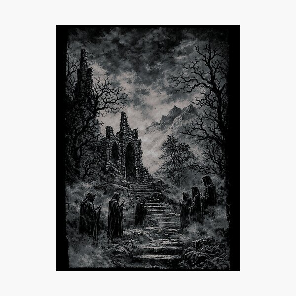Item preview, Monks Amongst Ruins designed and sold by Dungeon-Shop.